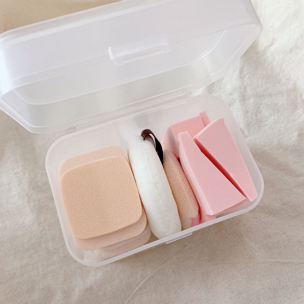 メイクアップスポンジ(バリューパック ウェッジ型 30個)/DAISO/パフ・スポンジを使ったクチコミ(5枚目)