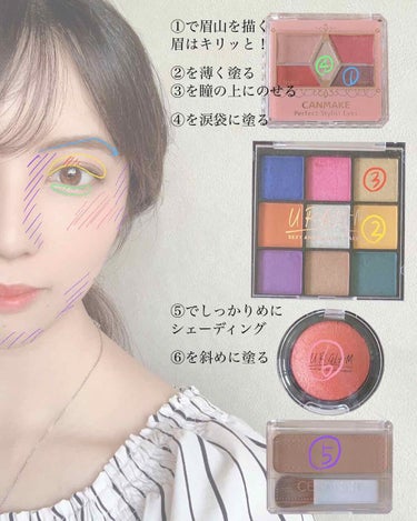 UR GLAM　EYE & CHEEK COLOR ピンクオレンジ/U R GLAM/シングルアイシャドウを使ったクチコミ（2枚目）