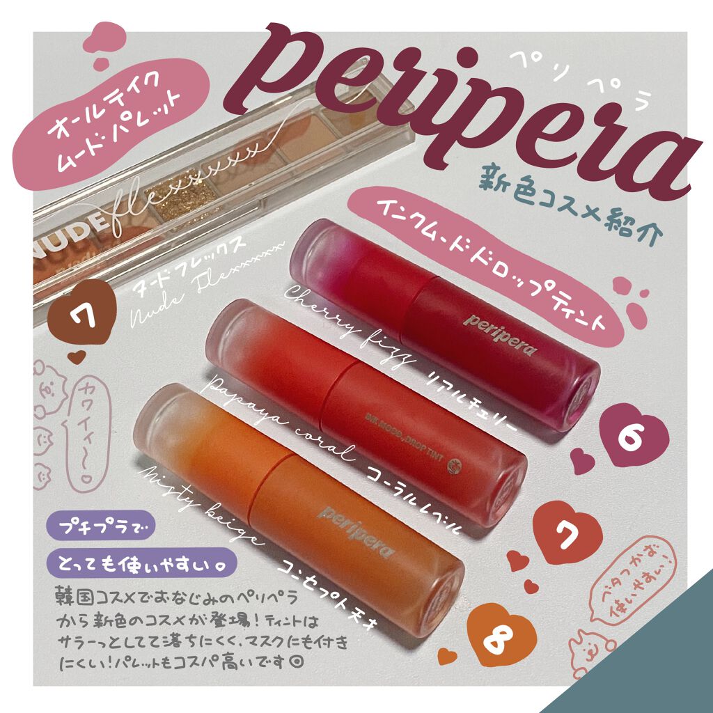 インク ムード ドロップ ティント/PERIPERA/リップグロスを使ったクチコミ(1枚目)