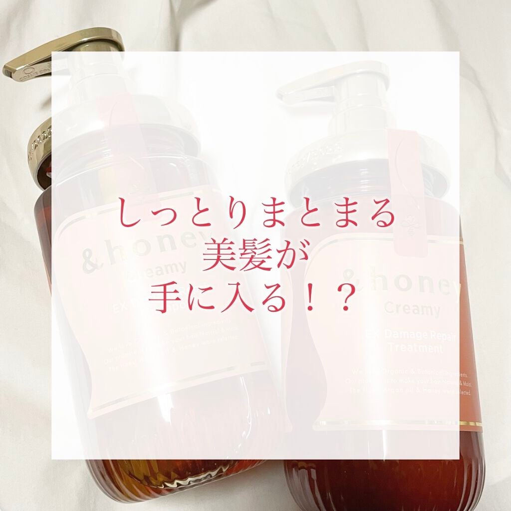 Creamy EXダメージリペアシャンプー1.0/ヘアトリートメント2.0/&honey/市販シャンプーを使ったクチコミ(1枚目)