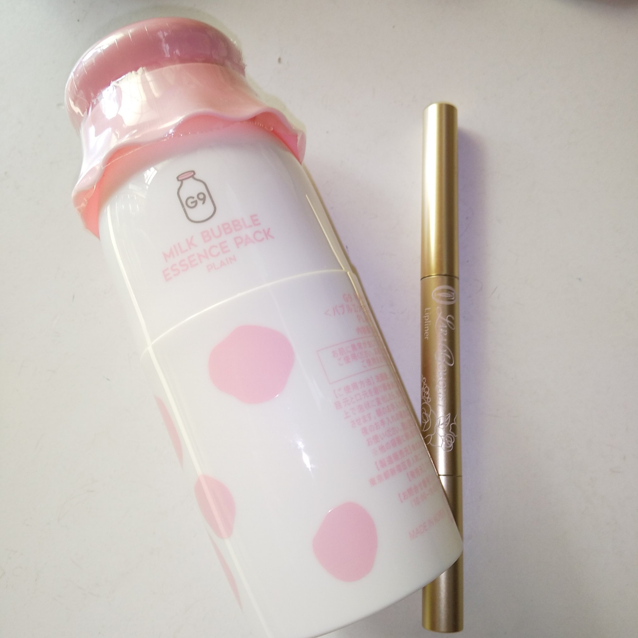 MILK BUBBLE ESSENCE PACK ＃PLAIN/G9SKIN/美容液を使ったクチコミ（1枚目）