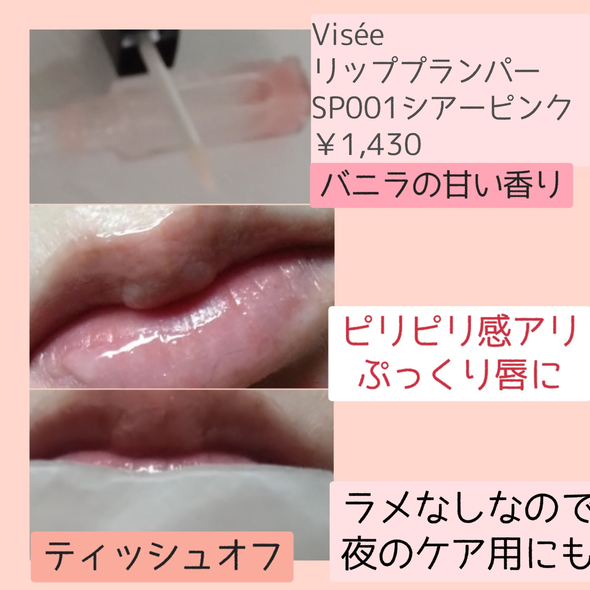 エッセンス リッププランパー/Visée/リッププランパーを使ったクチコミ（2枚目）