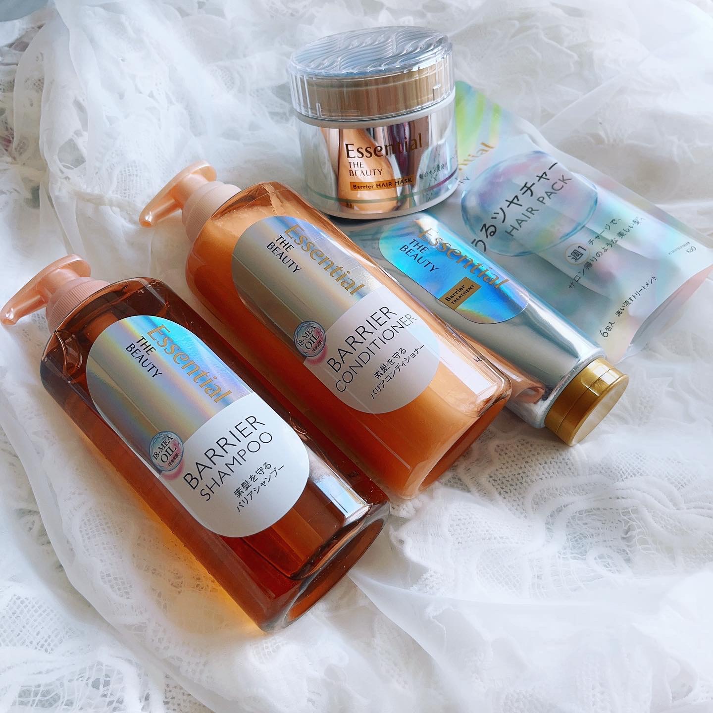 エッセンシャル ザビューティ 髪のキメ美容うるツヤチャージヘアパック 3袋 エッセンシャル ザビューティ 髪のキメ美容うるツヤチャージヘアパック 9g×6包 ×2