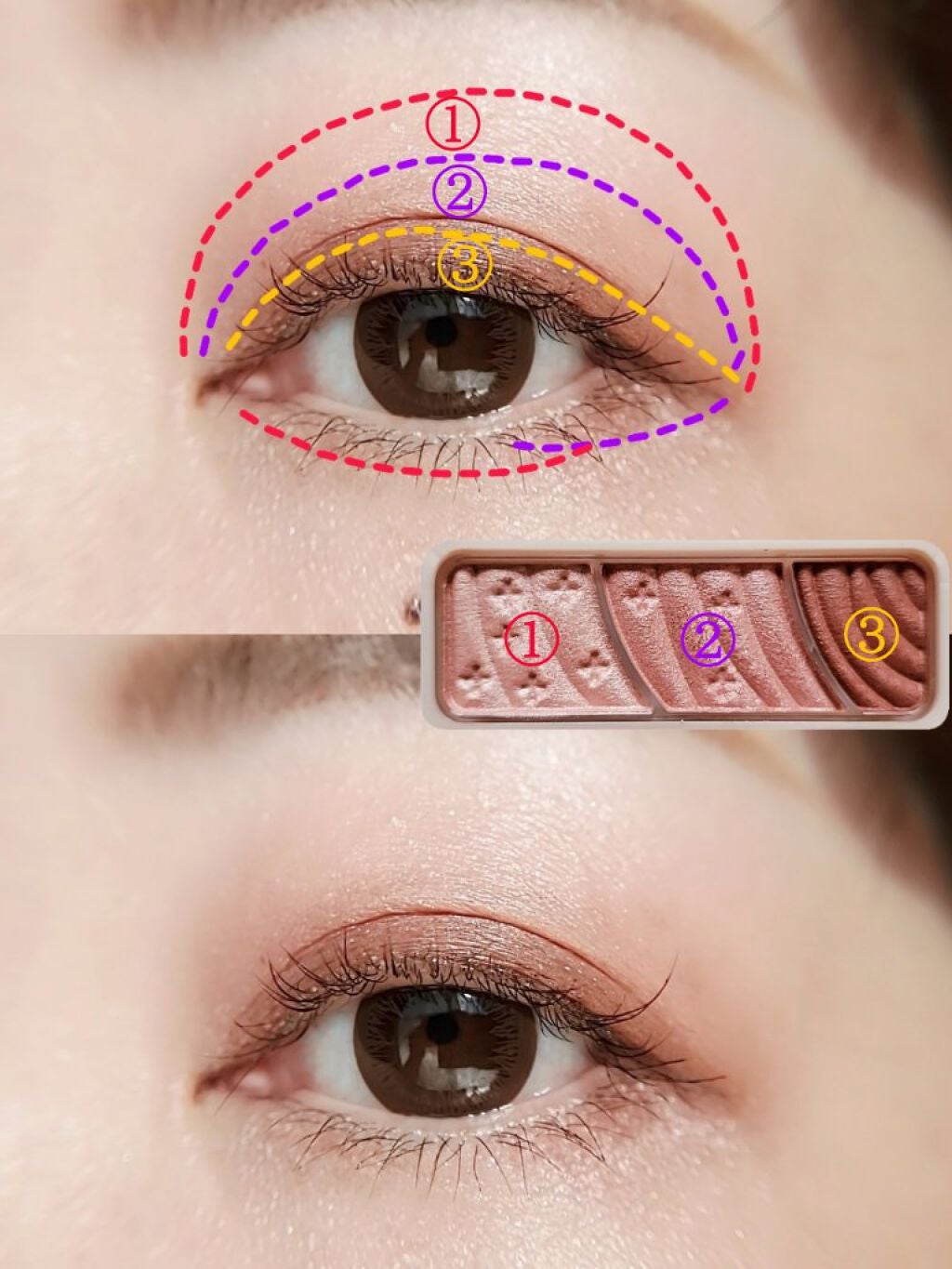 トーンアップアイシャドウ/CEZANNE/アイシャドウパレットを使ったクチコミ(3枚目)