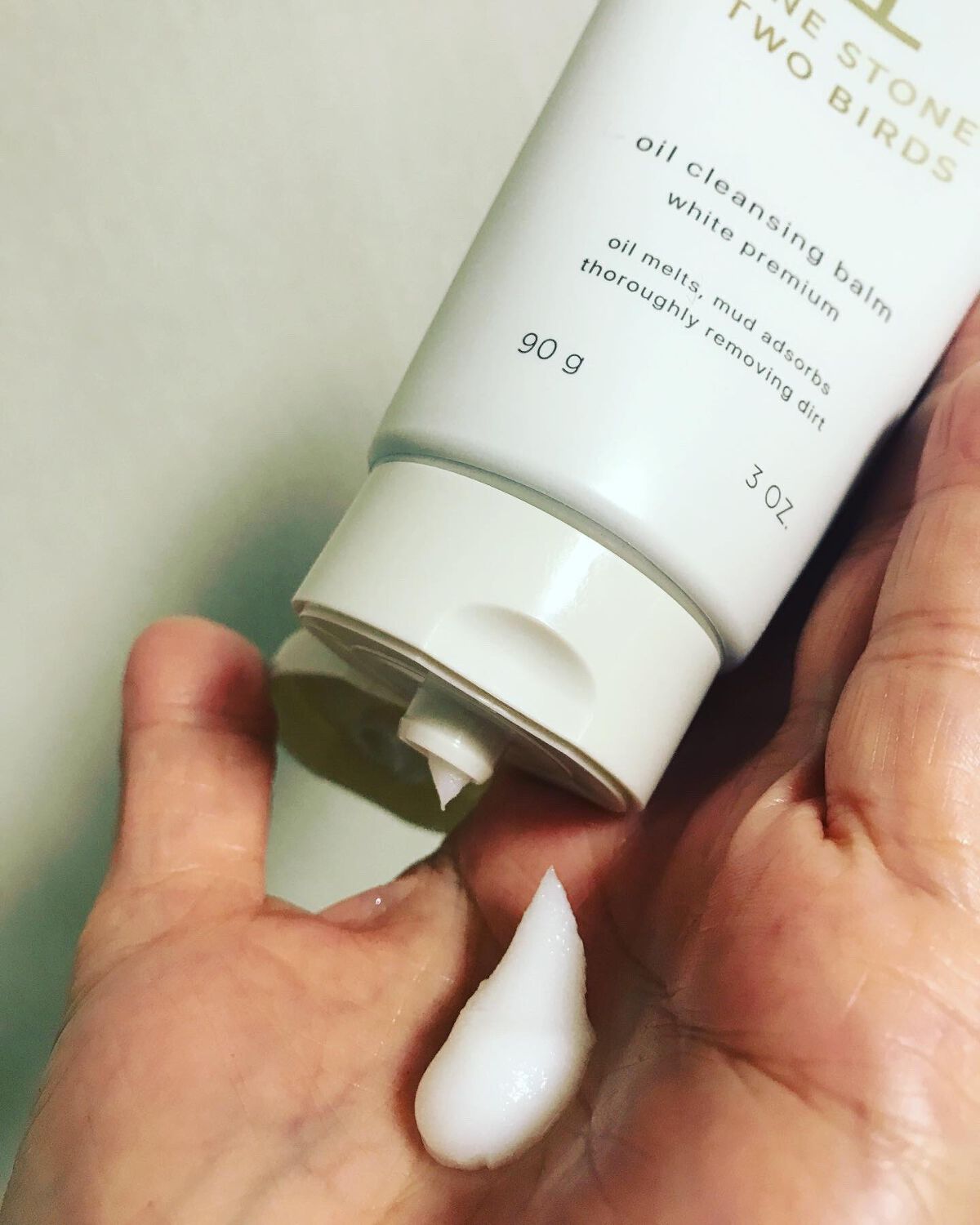 オイルクレンジングバーム ホワイトプレミアム/ONE STONE TWO BIRDS/クレンジングバームを使ったクチコミ(3枚目)