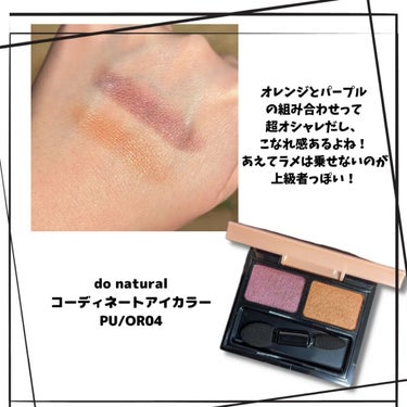 コーディネート アイ カラー PU/OR04(パープル＆オレンジ)/do natural/パウダーアイシャドウを使ったクチコミ（2枚目）