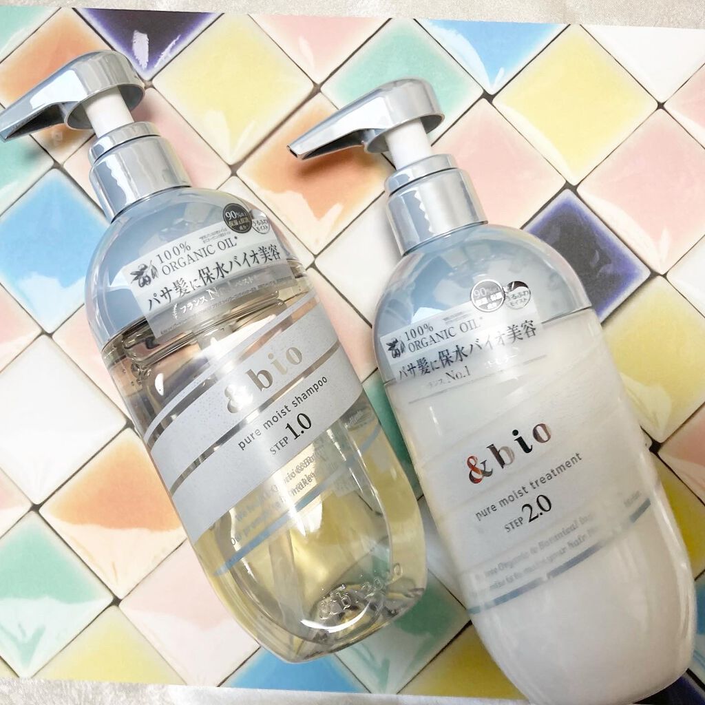 ピュアモイスト シャンプー 1.0／ヘアトリートメント 2.0 ヘアトリートメント/&bio/市販シャンプーを使ったクチコミ（1枚目）