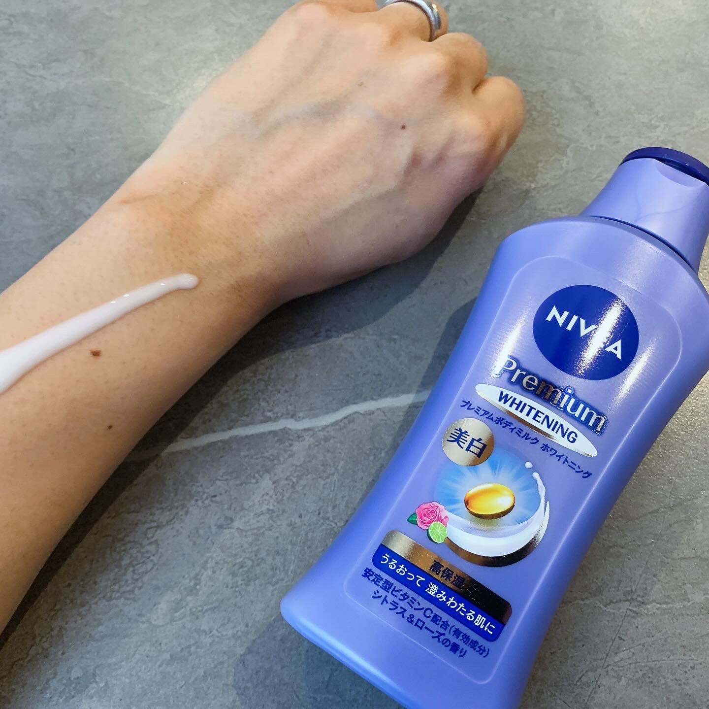 プレミアムボディミルク ホワイトニング【医薬部外品】		/ニベア/ボディミルクを使ったクチコミ（2枚目）