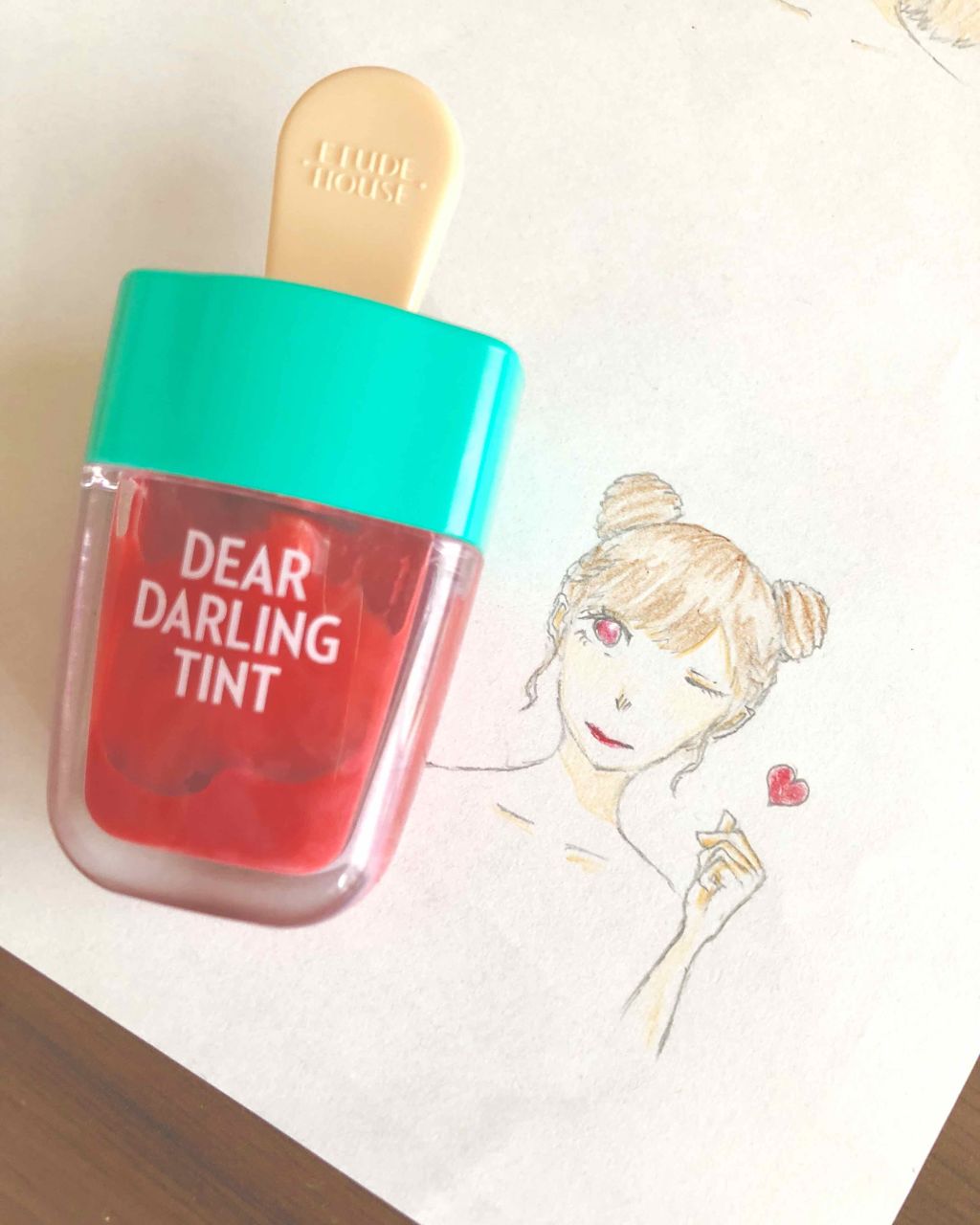 ディアダーリン ウォータージェルティント (アイスティント)/ETUDE/口紅を使ったクチコミ(1枚目)