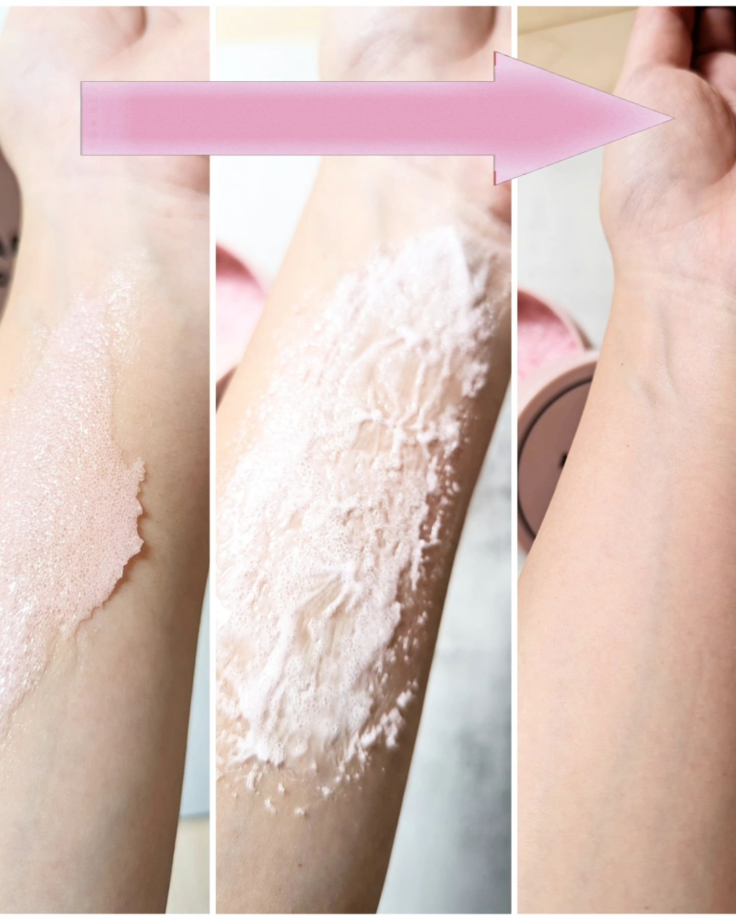 Q+Me スウィート ボム タラソ スクラブ/AGARISM/バスト・ヒップケアを使ったクチコミ（3枚目）