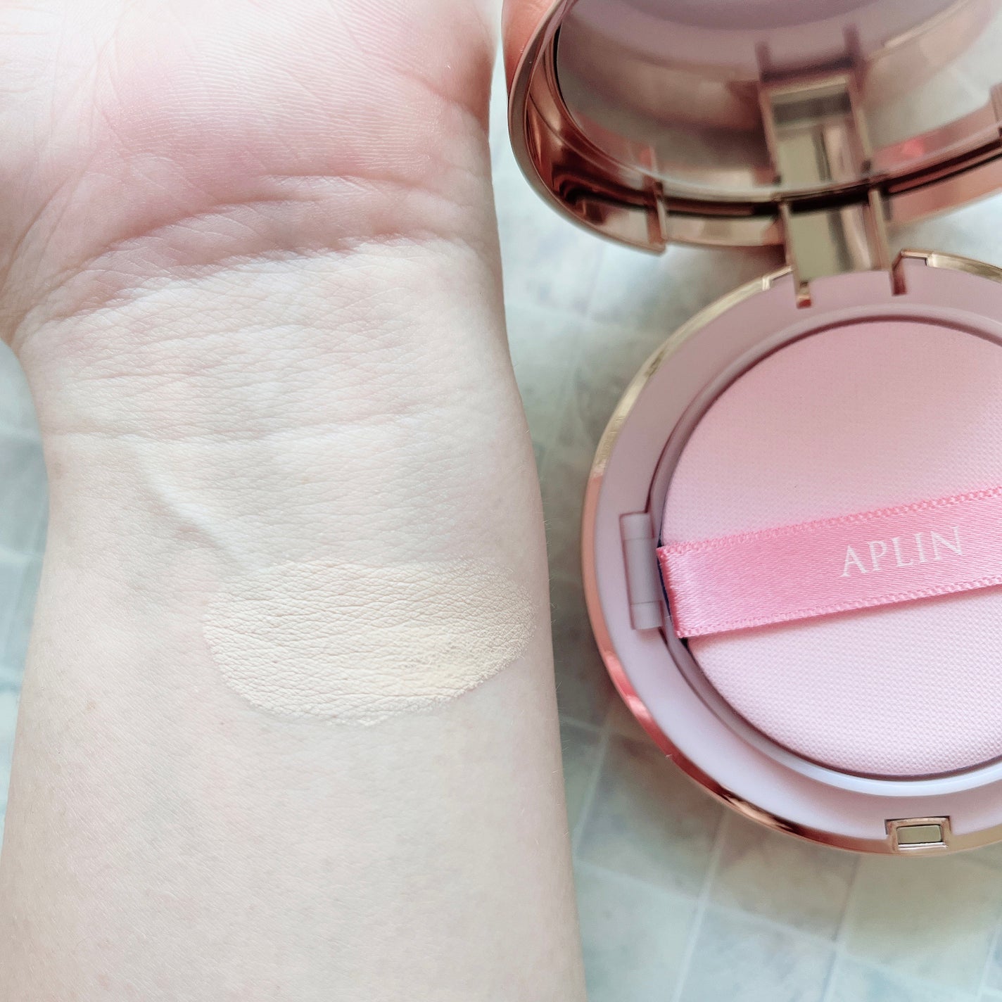 ピンクティーツリーカバークッション/APLIN/クッションファンデーションを使ったクチコミ(4枚目)