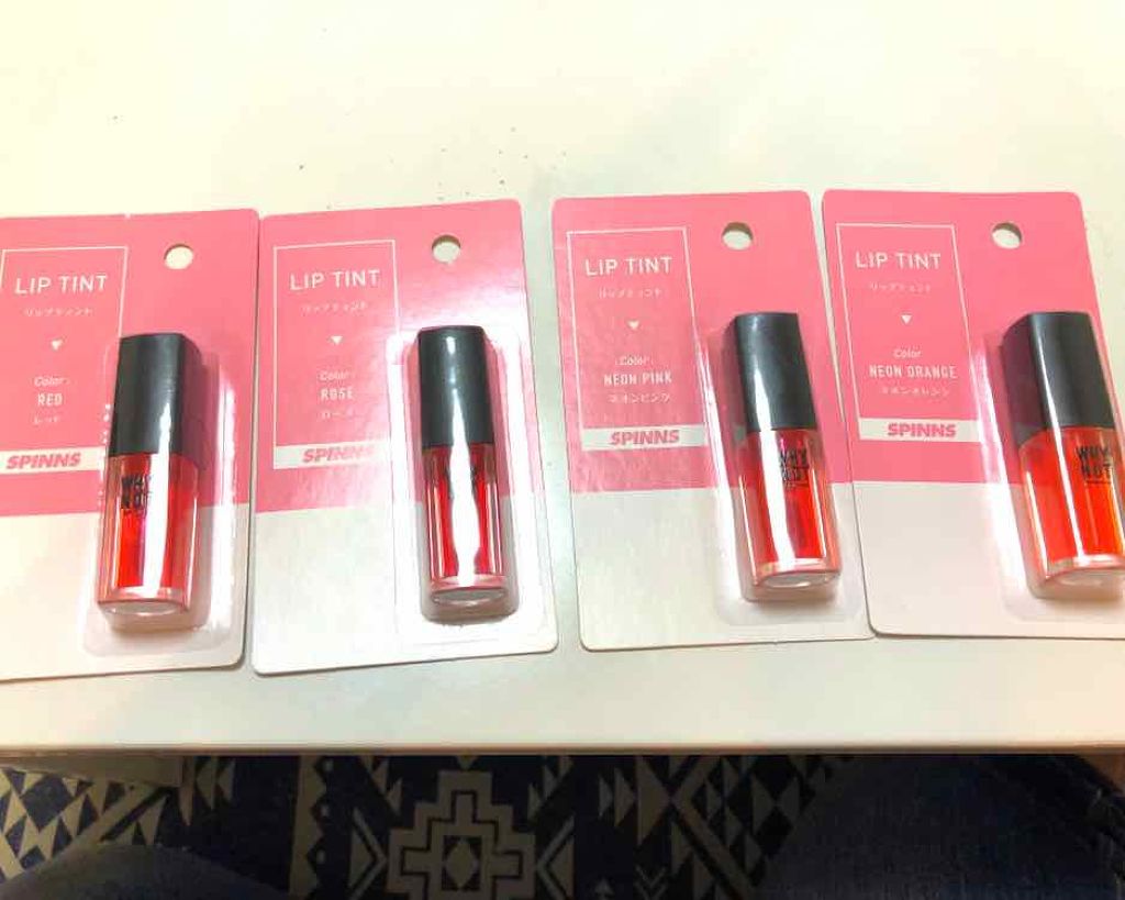 WHY NOT SPINNS リップティント ネオンオレンジ/DAISO/リップティントを使ったクチコミ（1枚目）