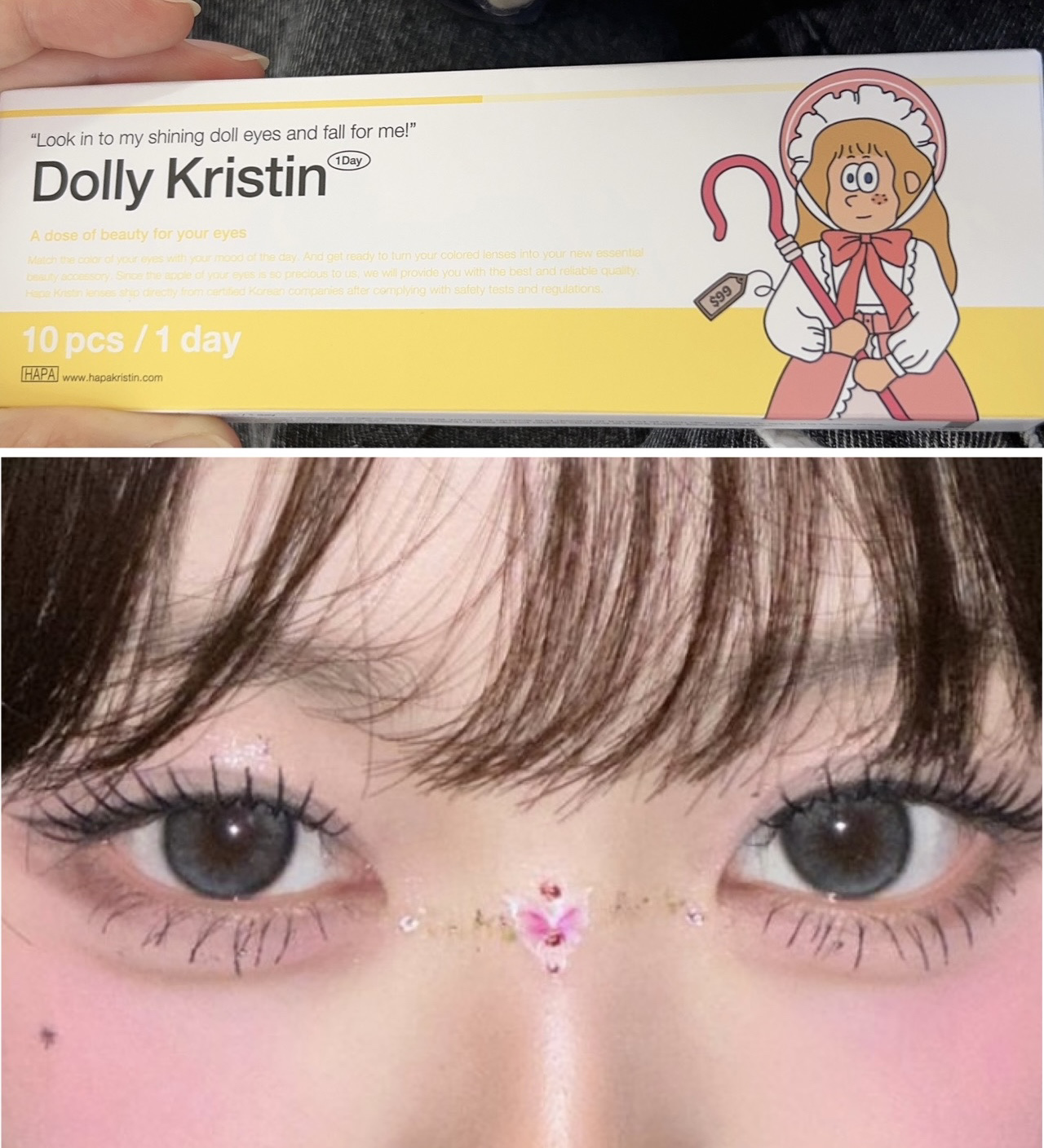 Dolly Kristin 1month/Hapa kristin/１ヶ月（１MONTH）カラコンを使ったクチコミ（2枚目）