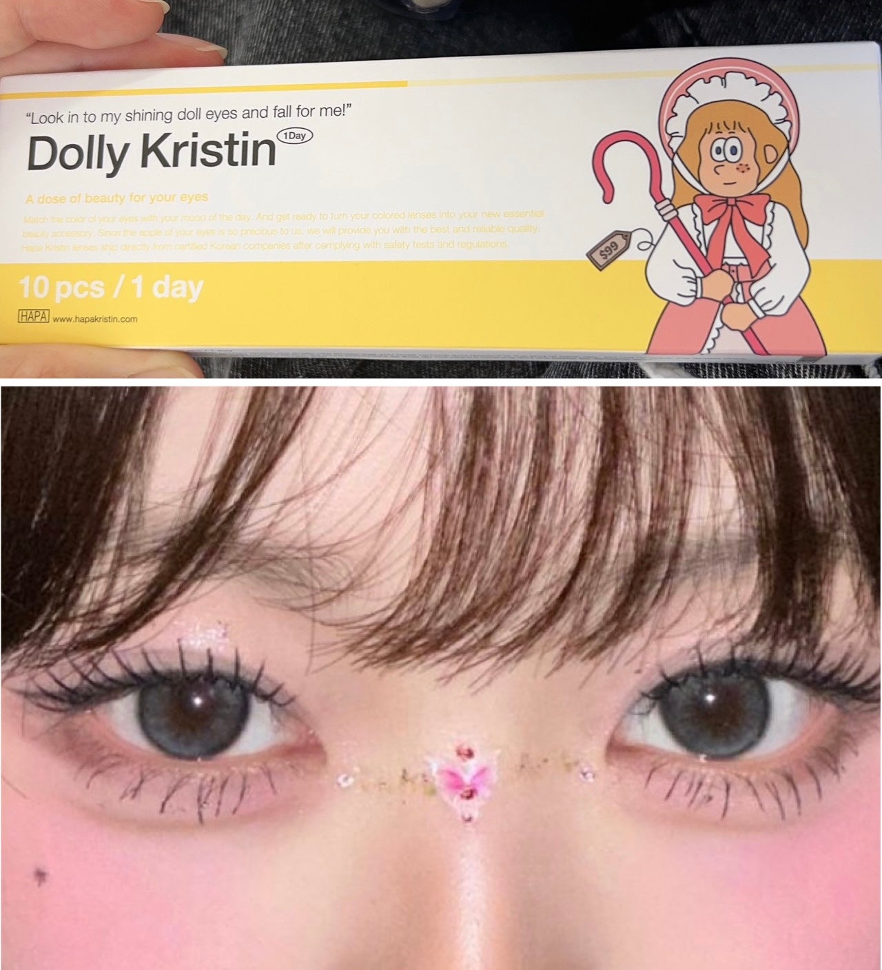 Dolly Kristin 1month/Hapa kristin/1ヶ月(1MONTH)カラコンを使ったクチコミ(2枚目)