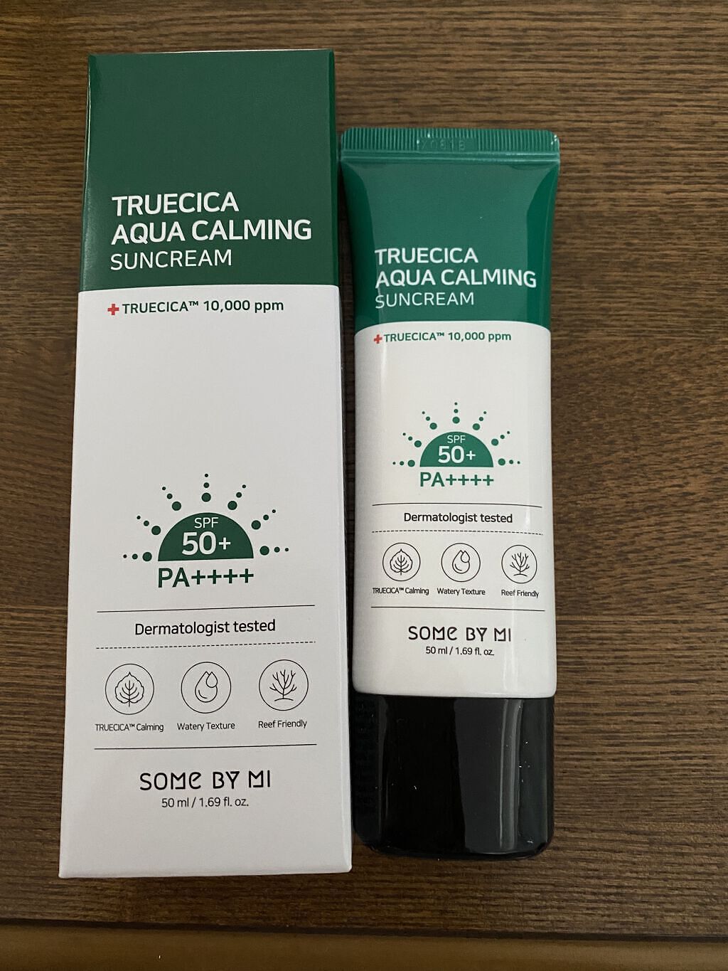 TRUECICA アクアカーミング日焼け止め/SOME BY MI/日焼け止めクリームを使ったクチコミ（1枚目）
