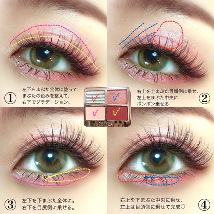 アニマルアイシャドウ(4シェード)/ZEESEA/アイシャドウパレットを使ったクチコミ(4枚目)