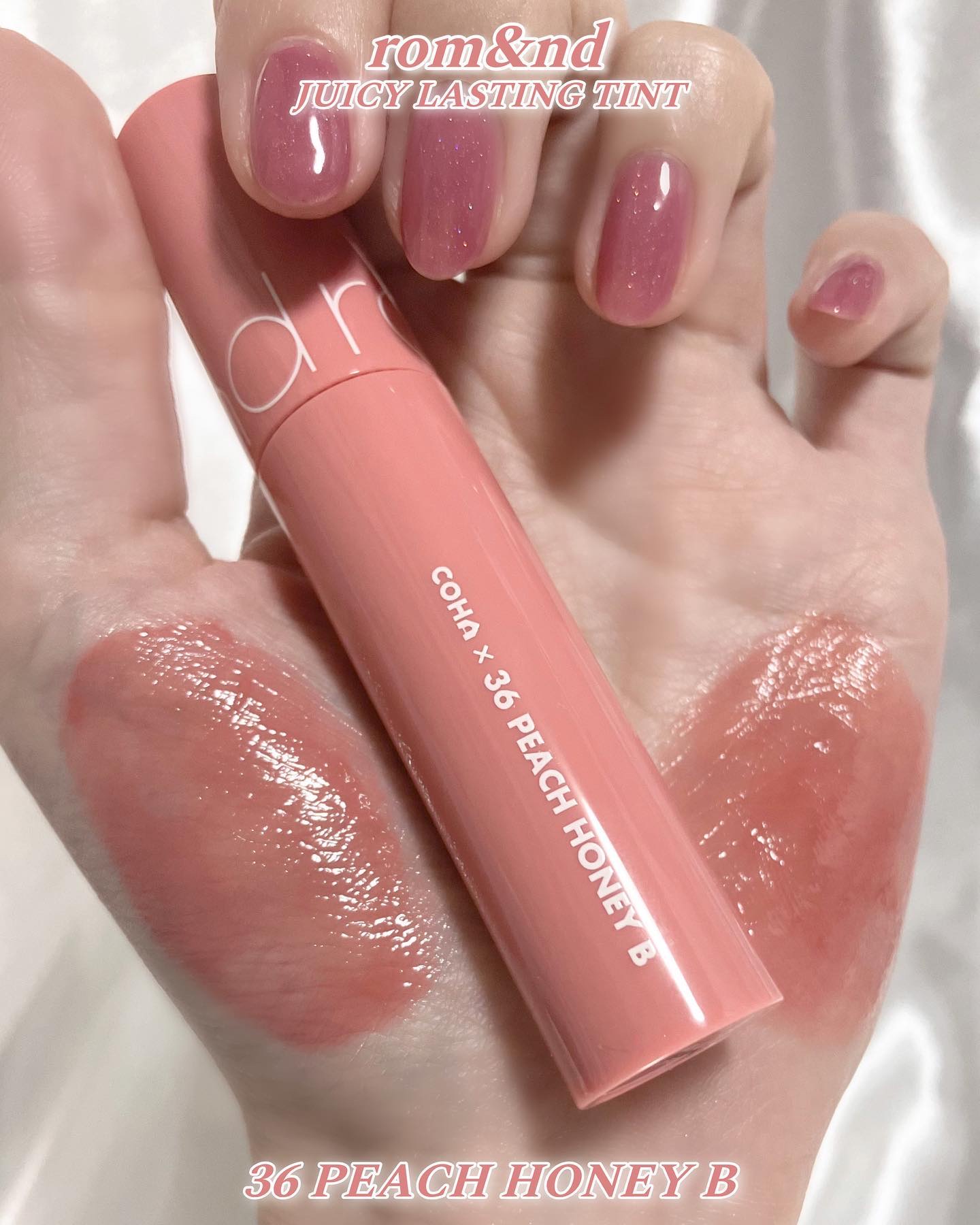 ジューシーラスティングティント/rom&amp;nd/リップティントを使ったクチコミ（3枚目）