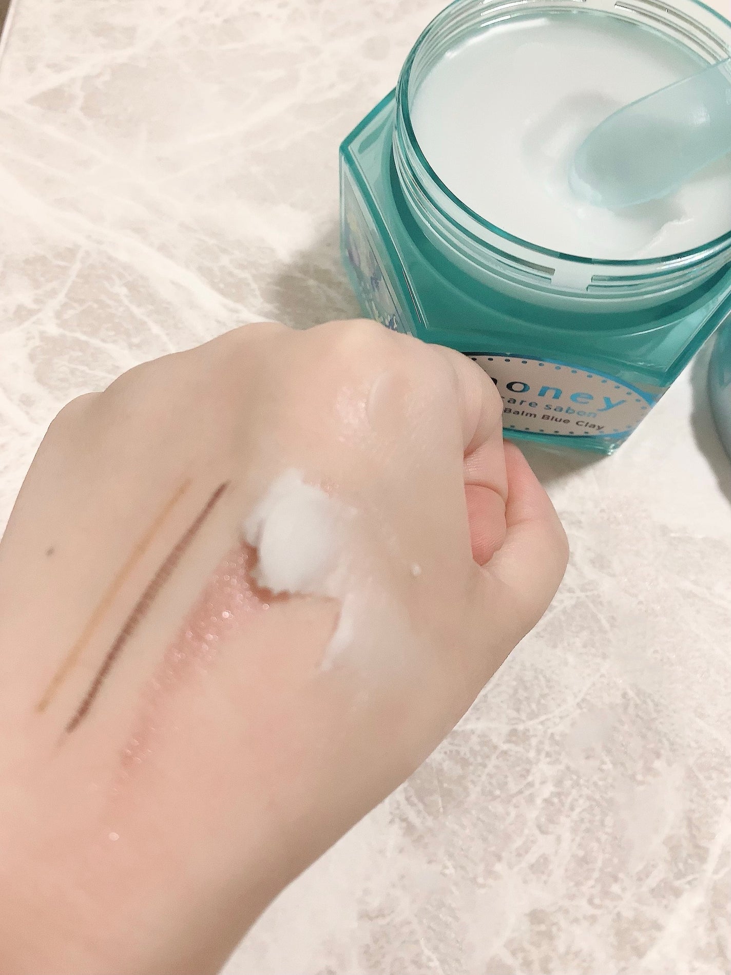 アンドハニー サボン クレンジングバーム ブルークレイ/&honey/クレンジングバームを使ったクチコミ(4枚目)
