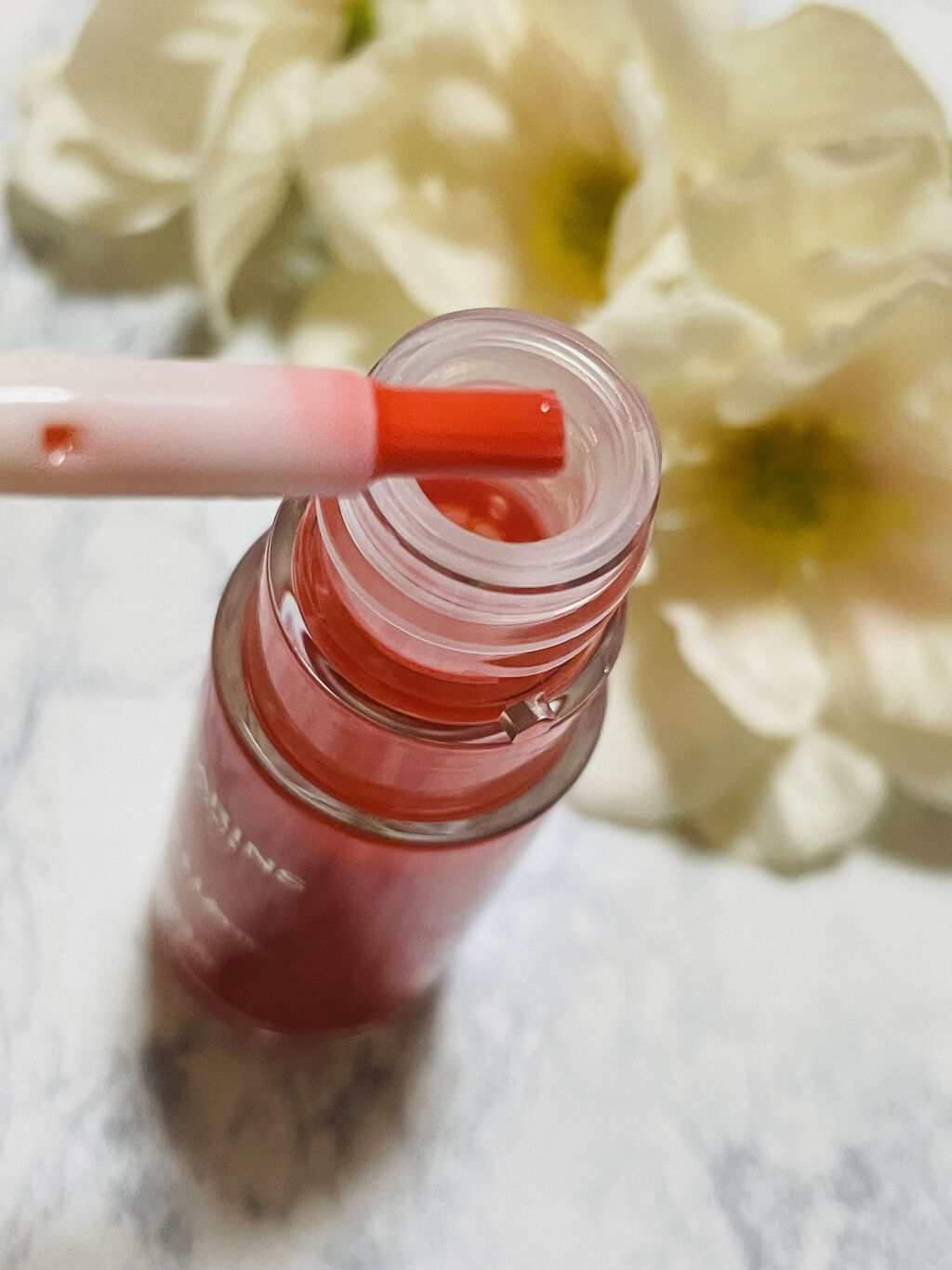 ウォーターリップ ステイン 08 キャンディー ウォーター/CLARINS/リップグロスを使ったクチコミ（2枚目）