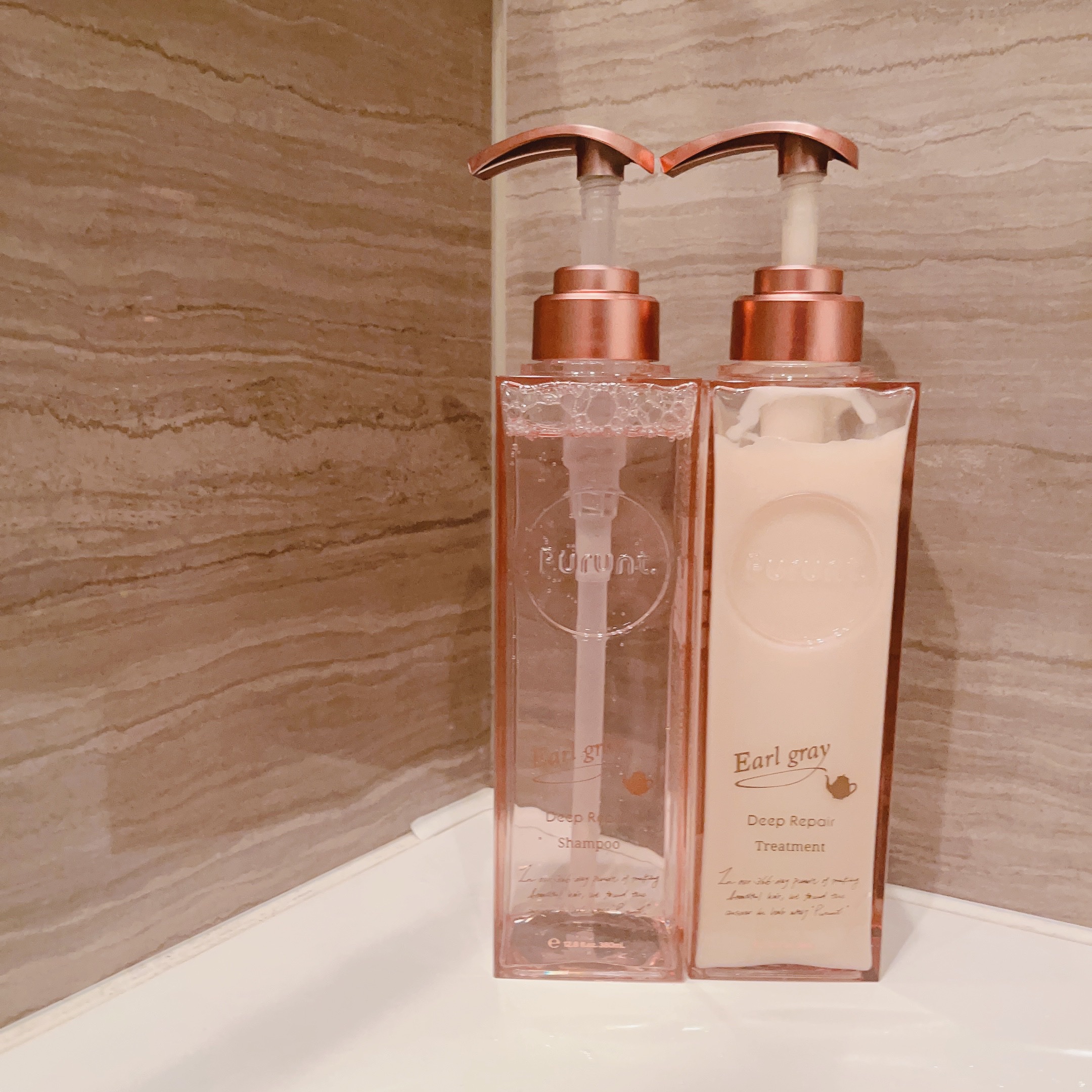 プルント ディープリペアペアセット アールグレイ N/Purunt./市販シャンプーを使ったクチコミ（2枚目）