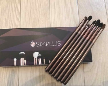 SIXPLUS コーヒー色アイメイクブラシ7本セット/SIXPLUS/メイクブラシを使ったクチコミ（2枚目）