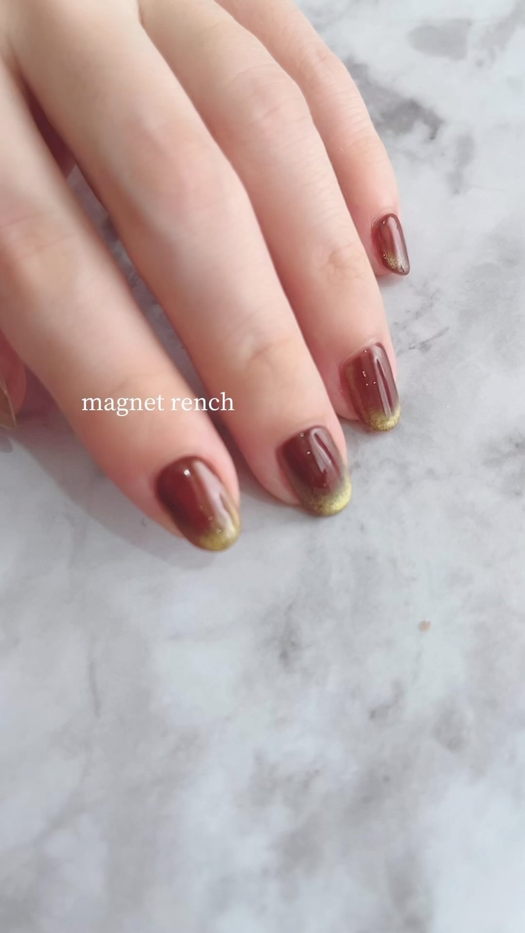 #マグネットフレンチネイル,#マグネットネイル,#時短ネイル,#ジェルネイル,#セルフネイルのネイルデザイン