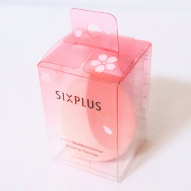 SIXPLUS 多機能メイク用スポンジパフのクチコミ「💟買ってよかったメイクスポンジ💟
sixplusのしずく型スポンジです🌸
スポンジの表面&パケ.....」（2枚目）