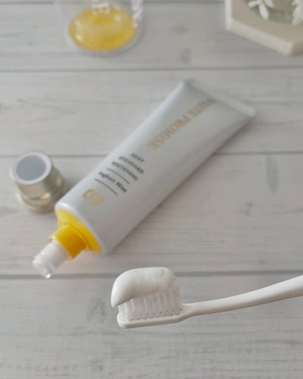 ホワイトプロミス 美白*+むし歯予防*/WHiTE PROMiSE/歯磨き粉を使ったクチコミ(4枚目)