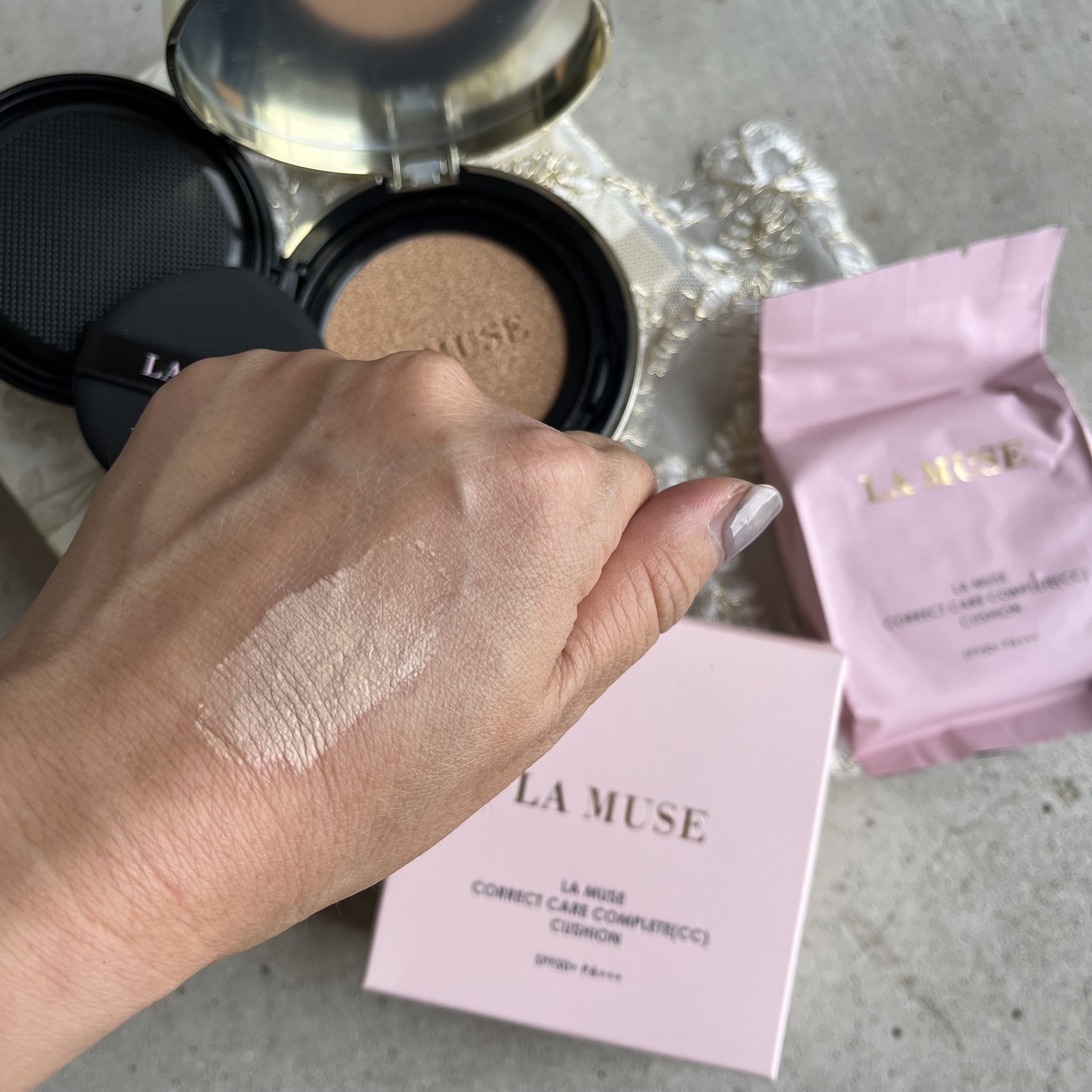 CORRECT CARE COMPLETE CC CUSHION/ラミューズ/クッションファンデーションを使ったクチコミ（2枚目）