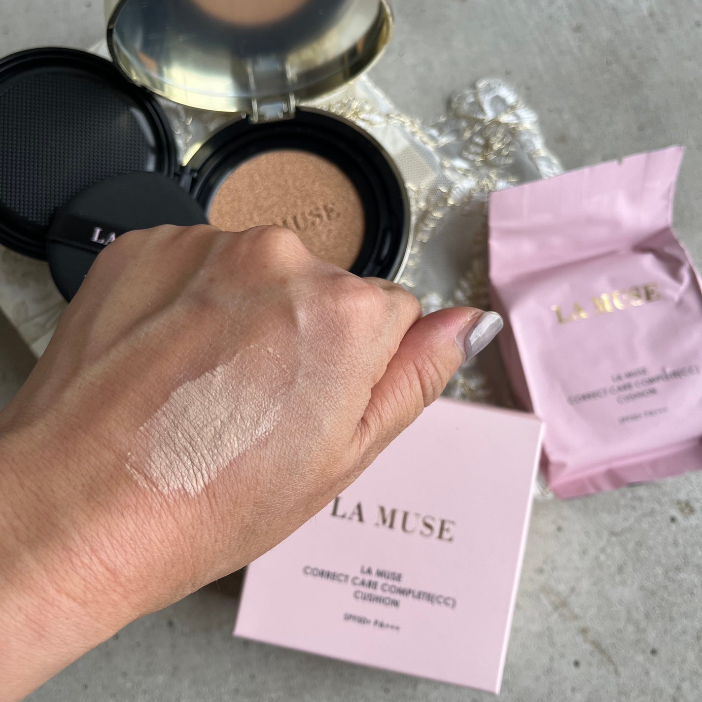 CORRECT CARE COMPLETE CC CUSHION/ラミューズ/クッションファンデーションを使ったクチコミ(2枚目)