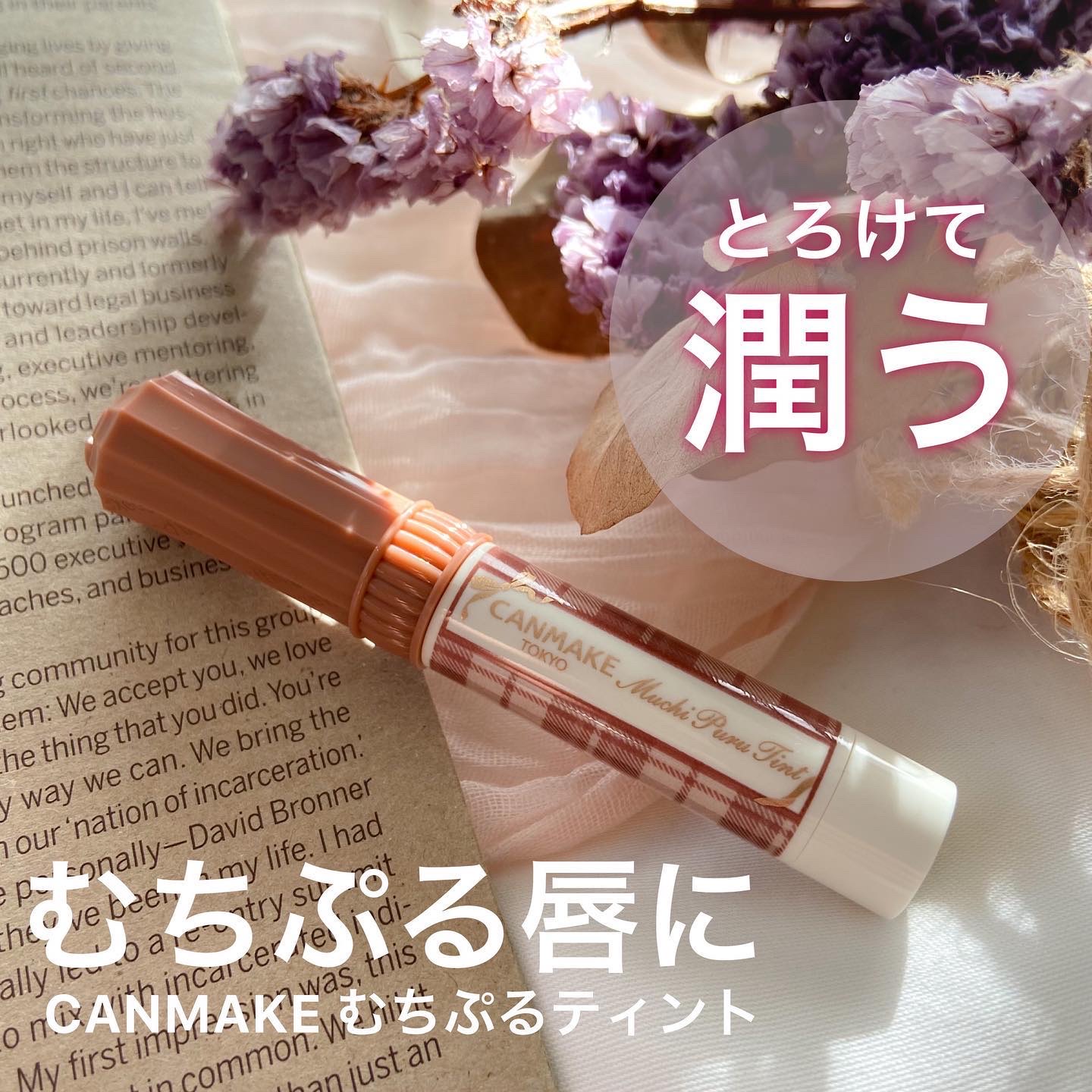 むちぷるティント 04 チョコミルク/キャンメイク/リップティントを使ったクチコミ（1枚目）