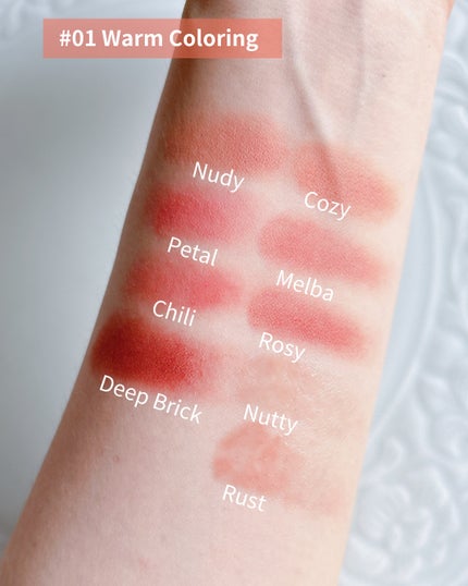 ムードペインティングリップアンドチークパレット 01ウォームカラーリング/dasique/マルチパレットの画像