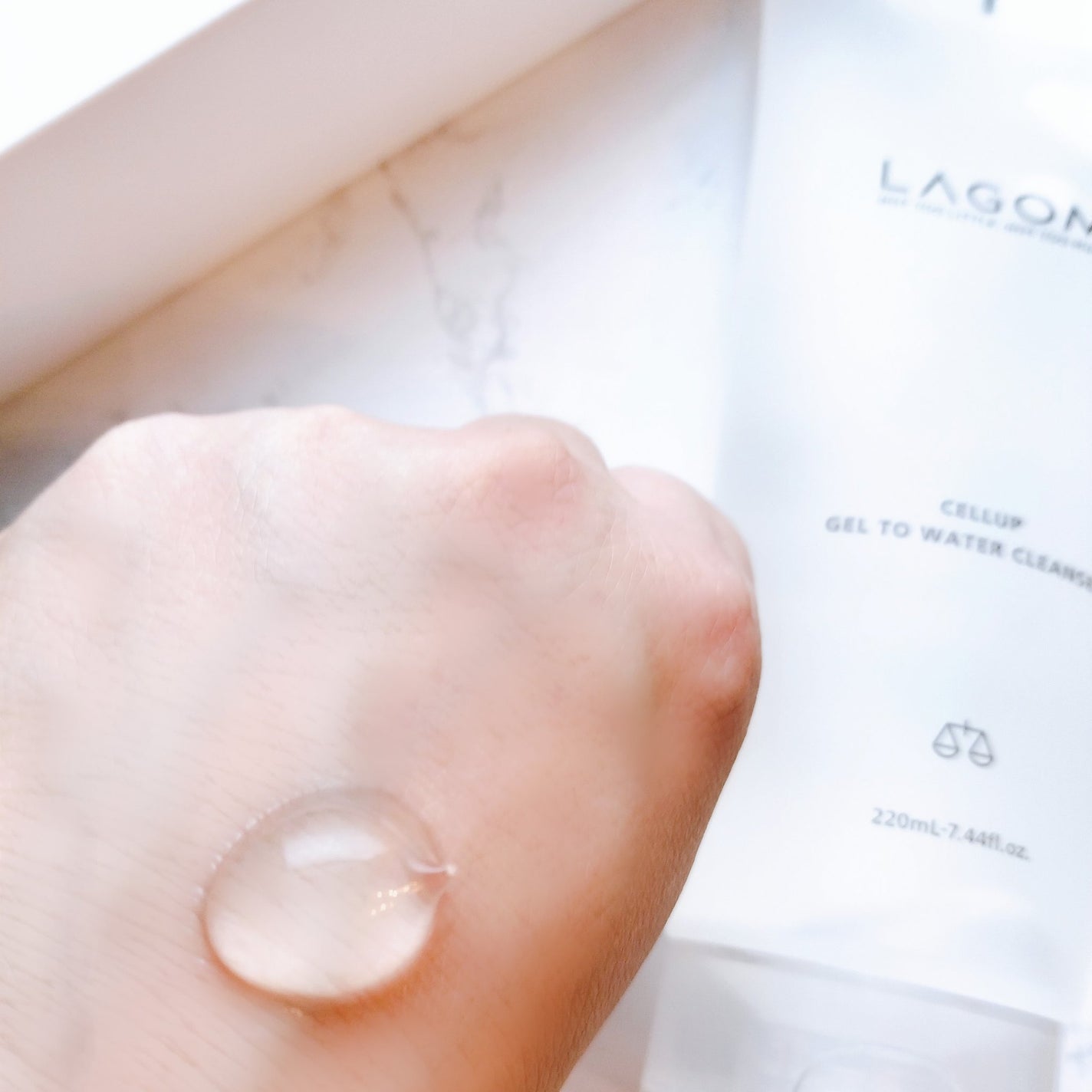 ラゴム ジェルトゥウォーター クレンザー(朝用洗顔)/LAGOM /その他洗顔料を使ったクチコミ(2枚目)