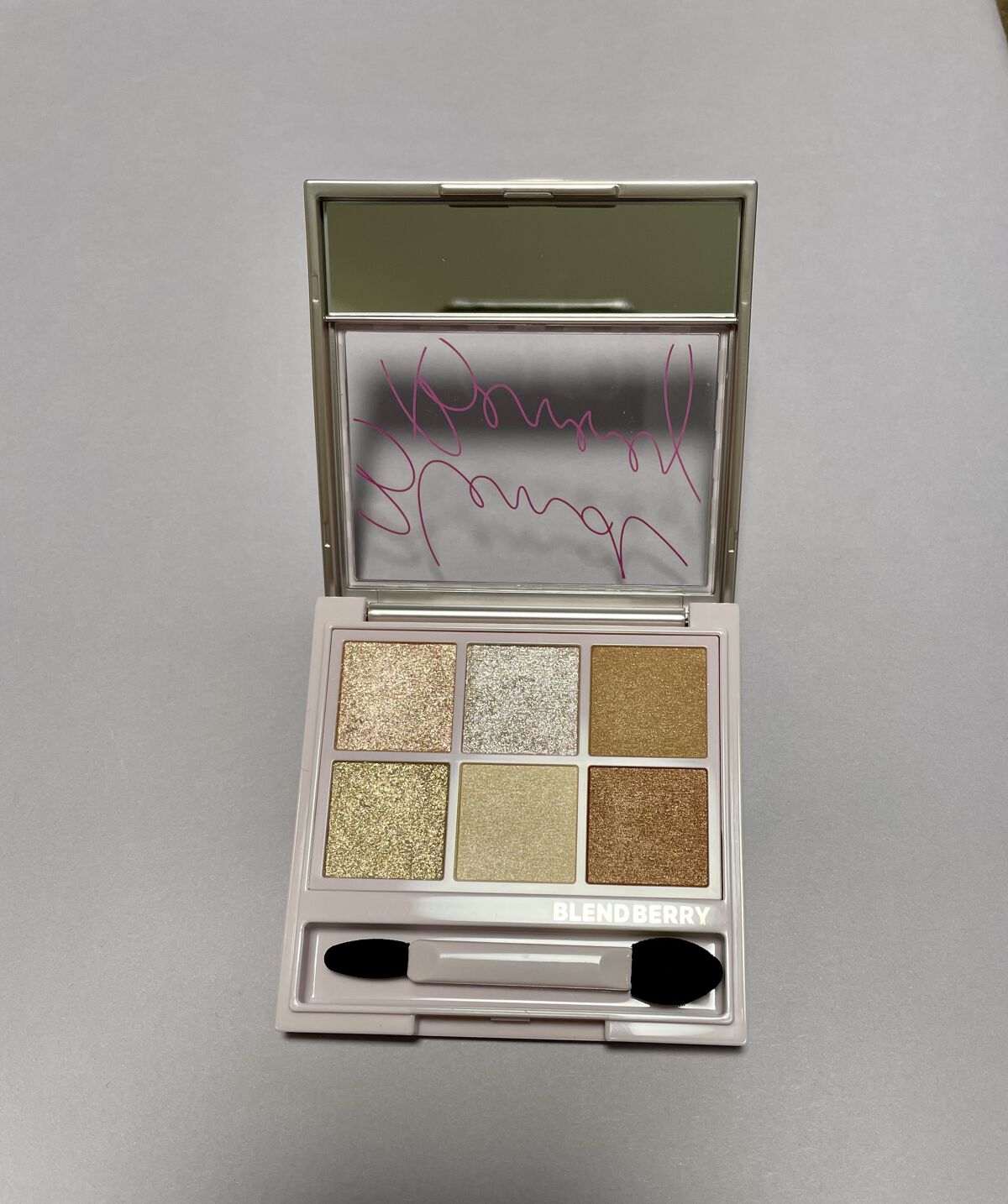 オーラクリエイション #myfavbrown 006 アーモンド＆ゴールドブラウン/BLEND BERRY/アイシャドウパレットを使ったクチコミ（2枚目）