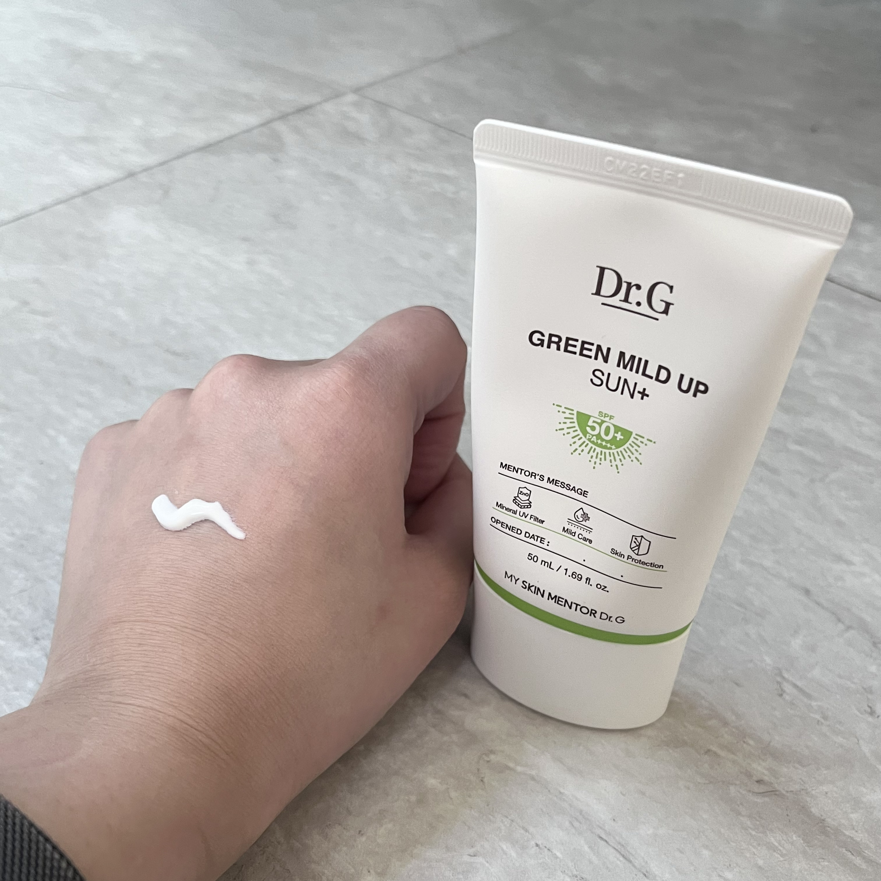 グリーンマイルドアップサンプラス/Dr.G/日焼け止めクリームを使ったクチコミ（1枚目）