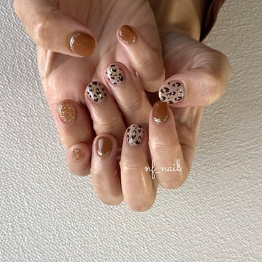 Natsumi◎nailist on LIPS 「animal.🐆🤎.#ネイル#ネイルデザイン#ネイルアート..」（1枚目）