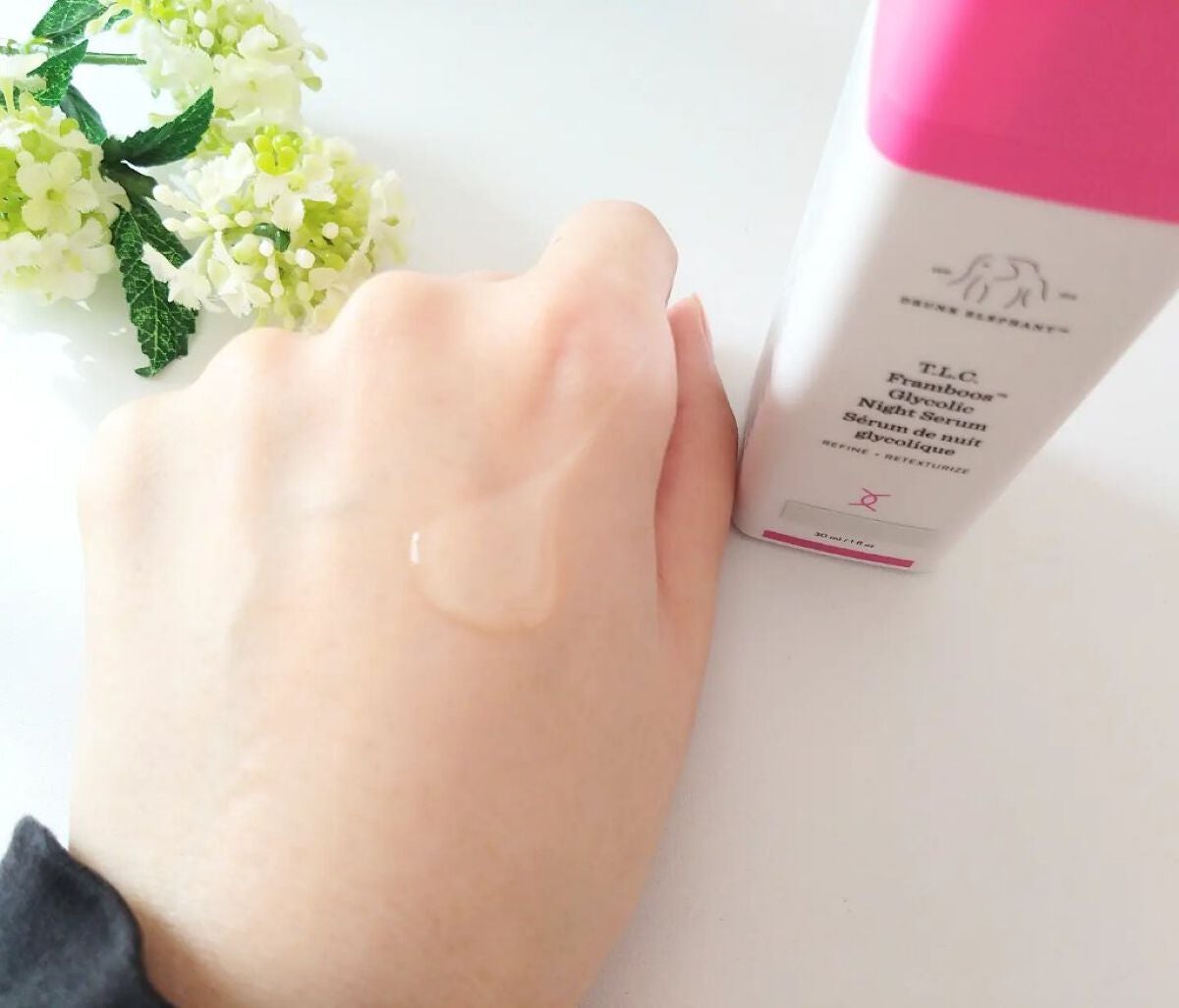 ティーエルシー フランブース グリコリック ナイトセラム/Drunk Elephant/美容液を使ったクチコミ(3枚目)