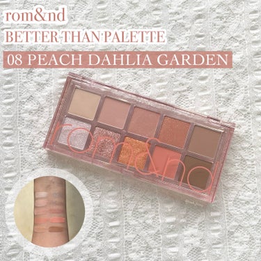 ベターザンパレット 08 ピーチダリアガーデン(PEACH DAHLIA GARDEN)/rom&nd/アイシャドウパレットを使ったクチコミ（1枚目）