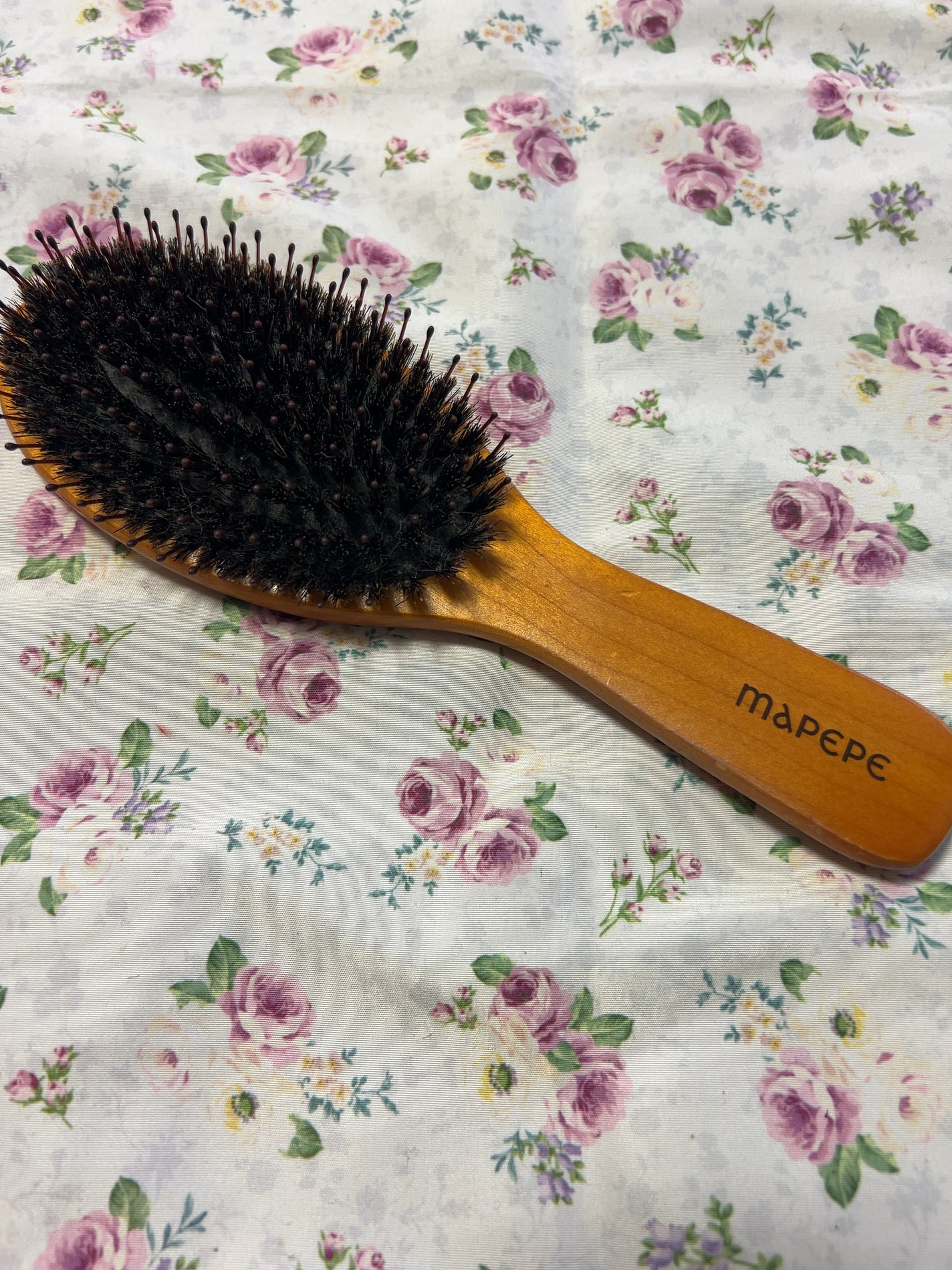 つやつや天然毛のミックスブラシ/マペペ/ヘアブラシを使ったクチコミ(2枚目)