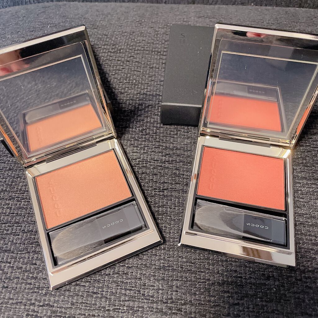 メルティング パウダー ブラッシュ 04 澄色/SUQQU/パウダーチークを使ったクチコミ（1枚目）