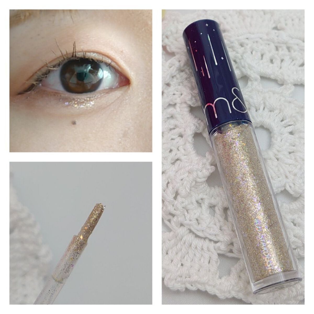 リキッド グリッター シャドウ/rom&nd/グリッターを使ったクチコミ(1枚目)