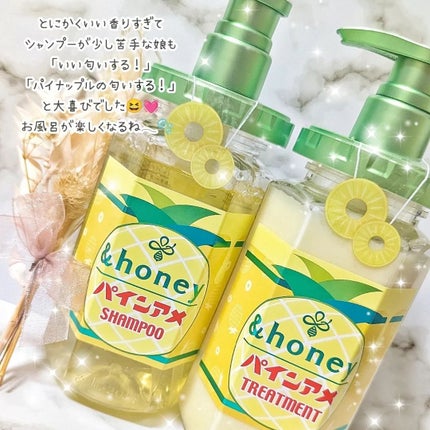 アンドハニー ディープモイスト パインアメ 限定ペアセット/&honey/市販シャンプーを使ったクチコミ(4枚目)