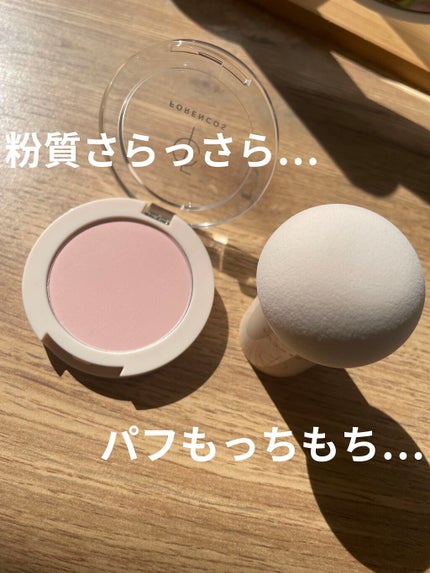ベアブラッシャー パフ付き/フォレンコス/パウダーチークを使ったクチコミ(2枚目)