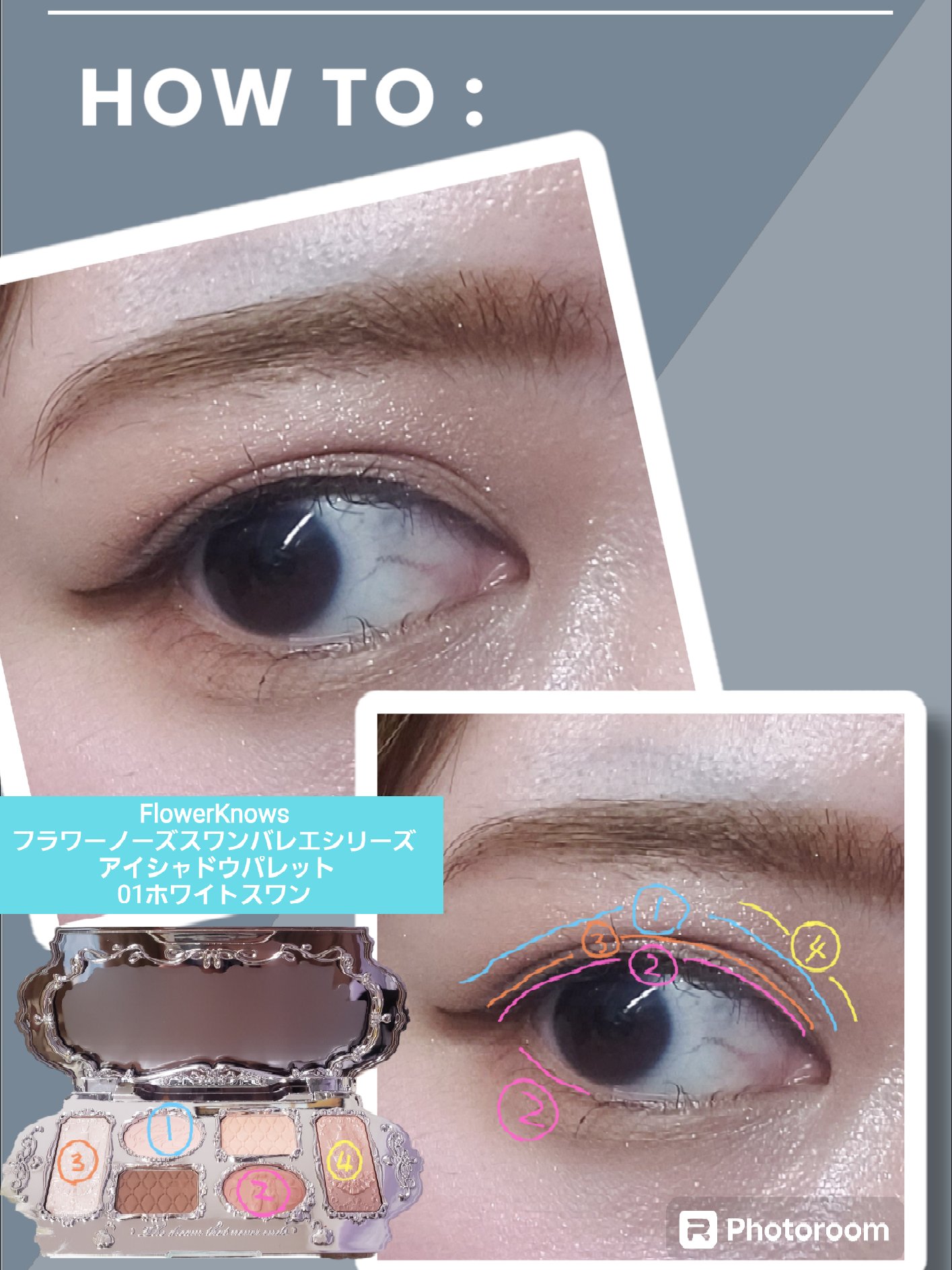 フラワーノーズスワンバレエシリーズ アイシャドウパレット/FlowerKnows/アイシャドウパレットを使ったクチコミ（2枚目）