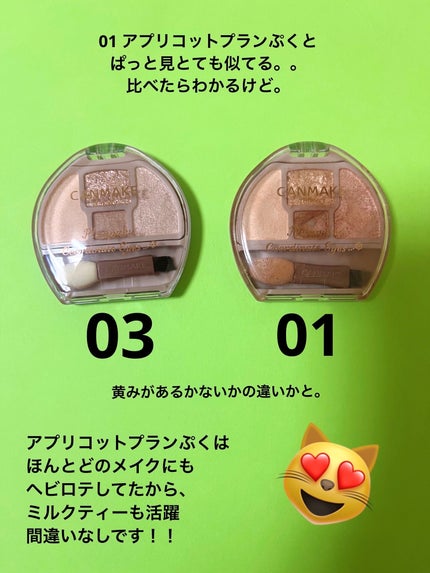 プランぷくコーデアイズ/キャンメイク/パウダーアイシャドウを使ったクチコミ(4枚目)