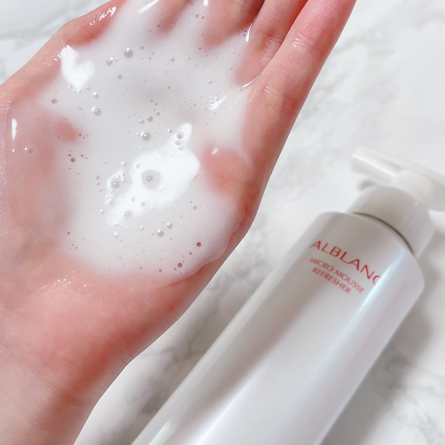 マイクロムース リフレッシャー/ALBLANC/泡洗顔を使ったクチコミ(4枚目)