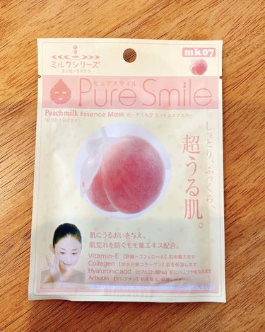 Pure Smile エッセンスマスク ピーチのクチコミ「ピュアスマイルエッセンスマスクピーチ🍑
とてもしっとり気持ち良かったです🥰
乾燥肌なのでぴった.....」（1枚目）