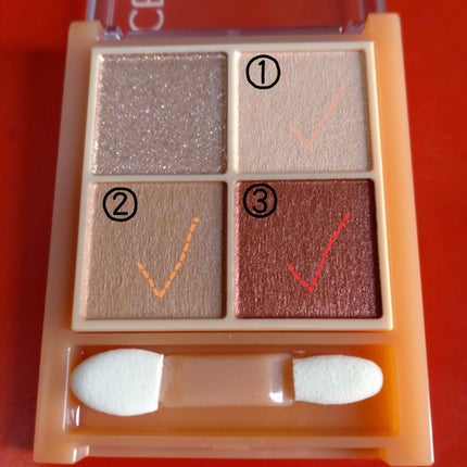 ベージュトーンアイシャドウ/CEZANNE/アイシャドウパレットを使ったクチコミ(2枚目)