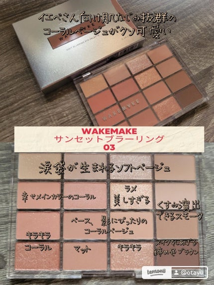 ソフトブラーリングアイパレット/wakemake/アイシャドウパレットを使ったクチコミ(2枚目)