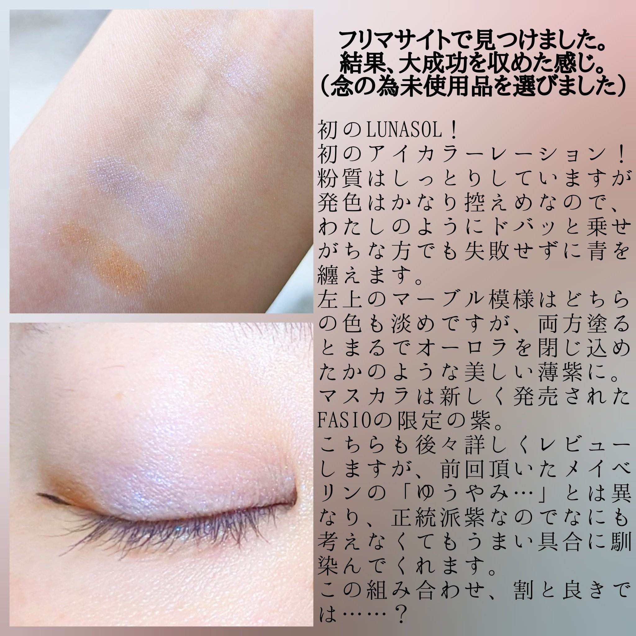 アイカラーレーション EX29 Night Garden/LUNASOL/アイシャドウパレットを使ったクチコミ（2枚目）